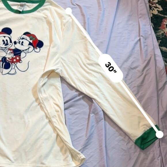 Official Disney MENS 3XBIG Mickey & Minnie Mouse Santa Christmas Sleep Shirt - Picture 6 of 10